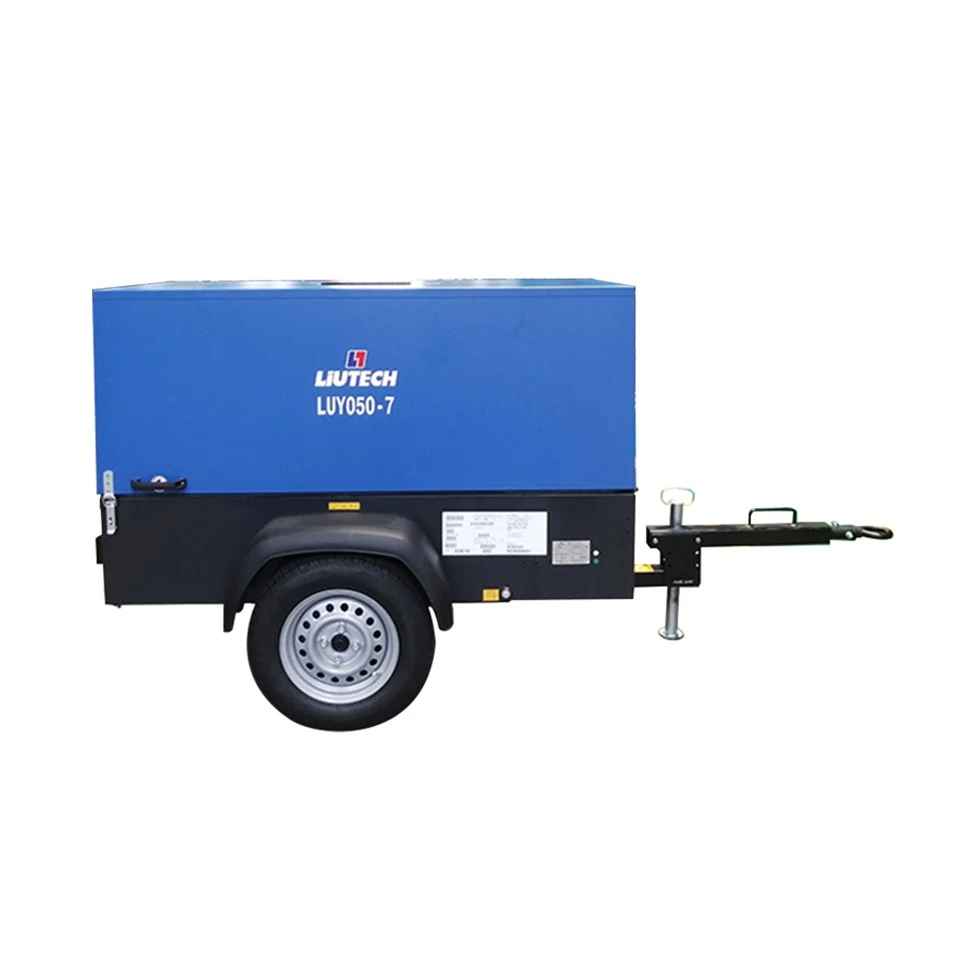 050-7 compresor de aer Liutech175 PSI Diesel 7 bar Mașină de compresor de aer pentru minerit